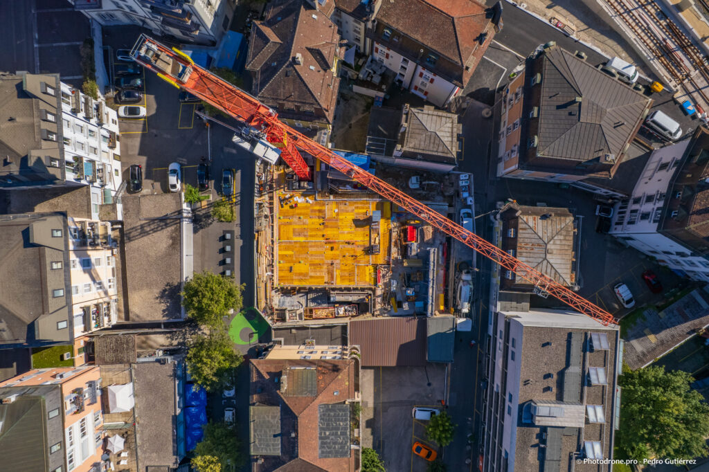Chantier du la rue du Midi à Renens