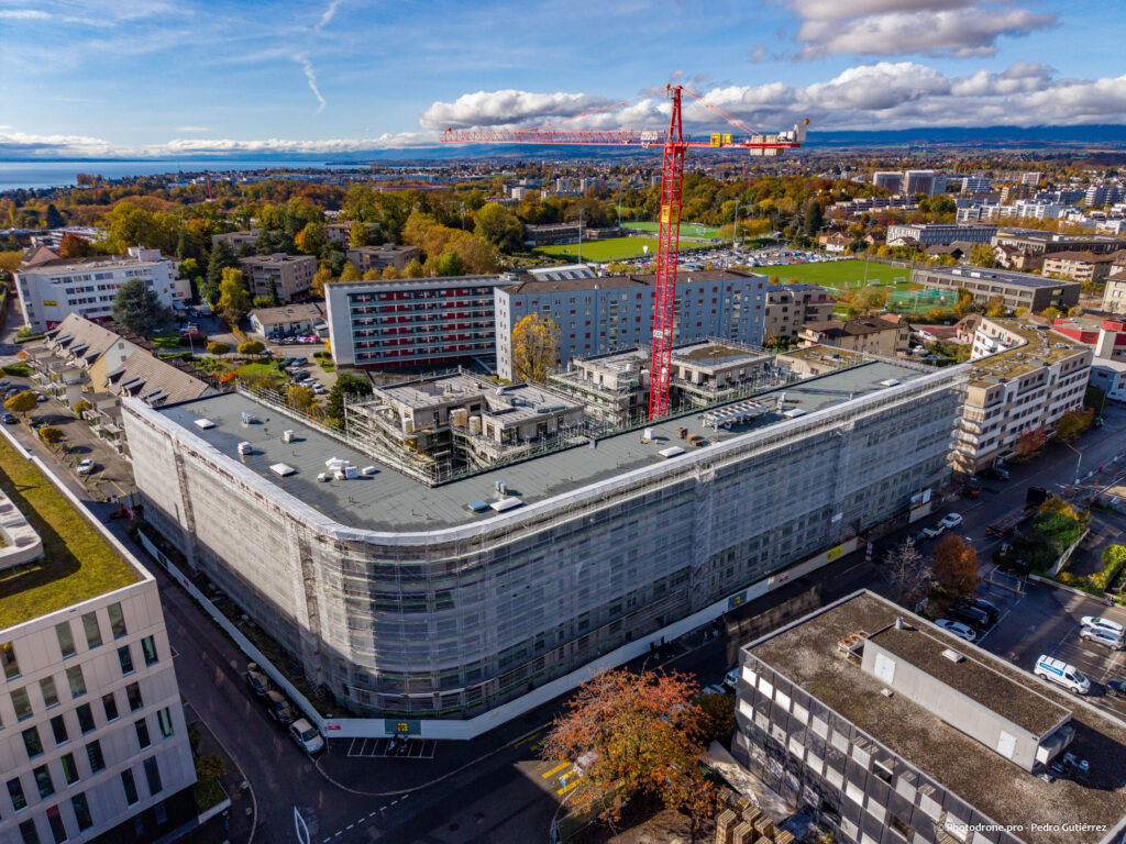Chantier en cours Q11 à Renens