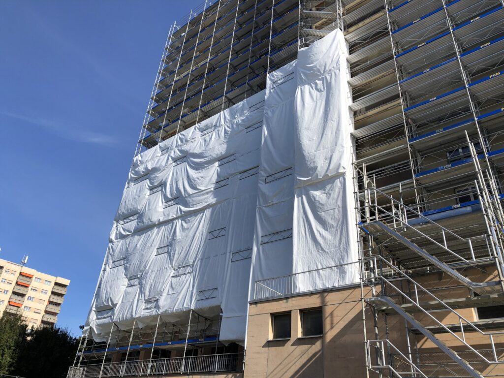 Travaux de désamiantage à Pierrefleur à Lausanne