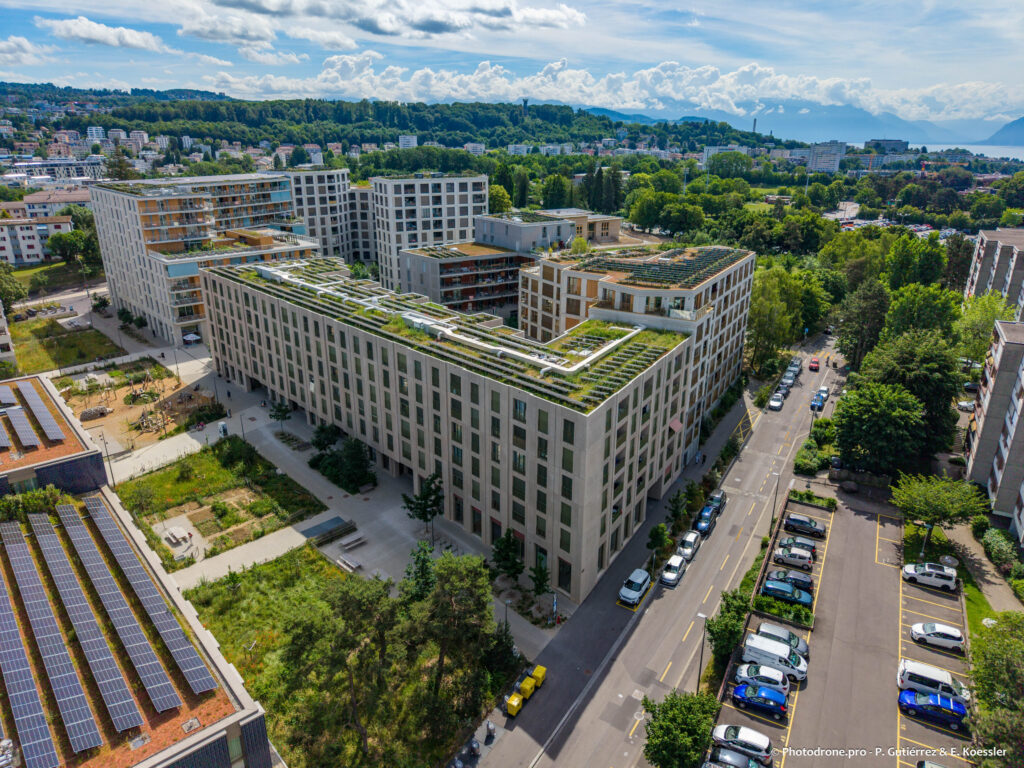Immbeuble Métamorphoses Plaines du Loup terminé à Lausanne