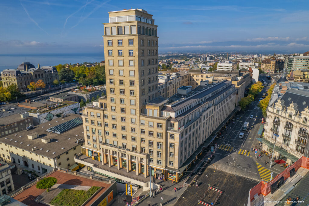 tour Bel-Air rénovée à Lausanne