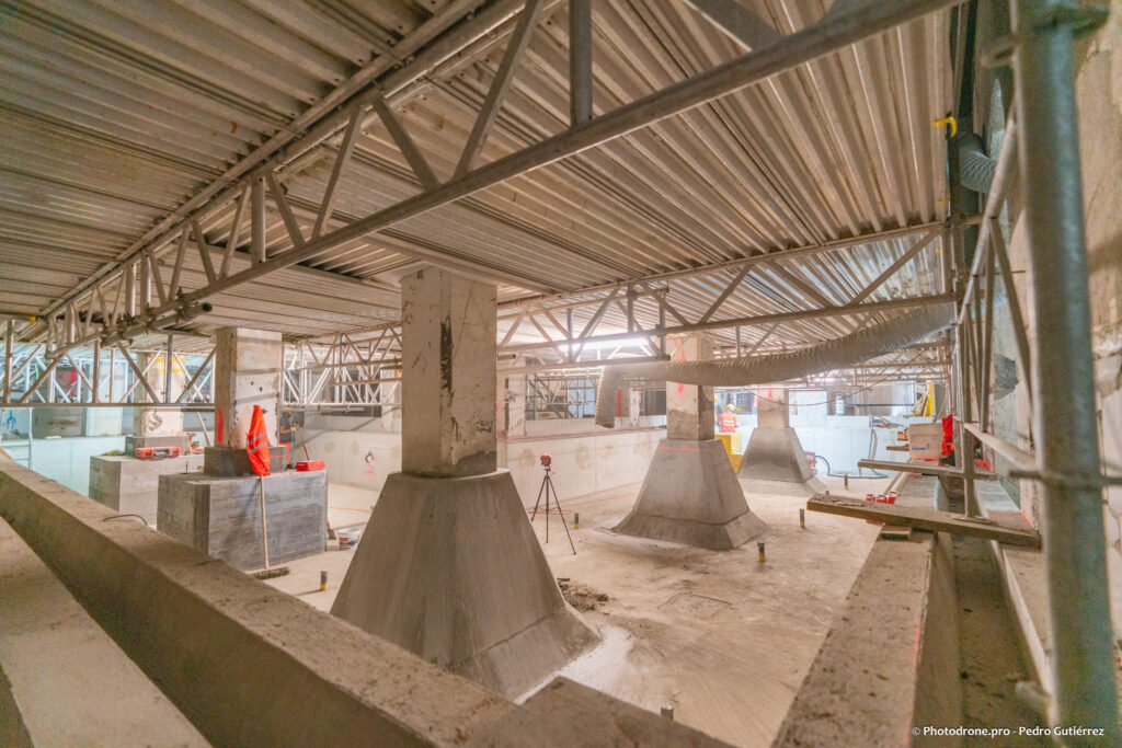 Chantier en sous-sol de Red Whale à Lausanne