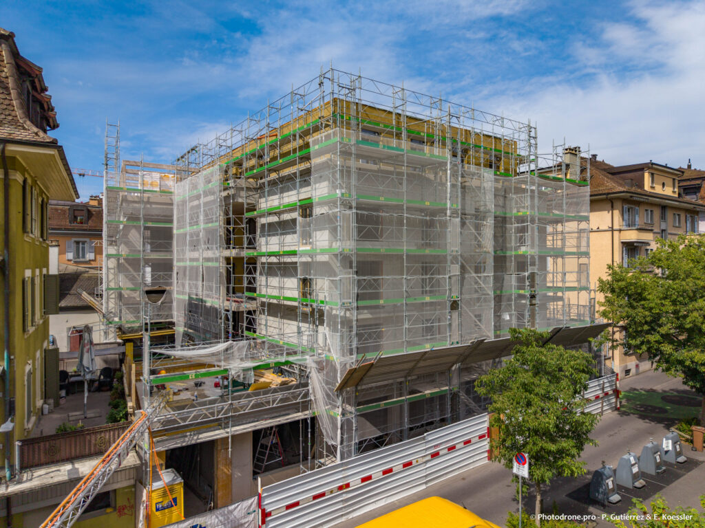 Chantier du la rue du Midi à Renens